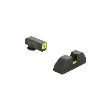 detal trytowej muszki Ameriglo GL-5614 z zielonym konturem LumiGreen