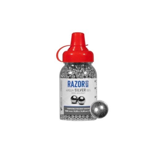 Śrut BBs RazorGun Silver 4,46 mm – widok ogólny opakowania
