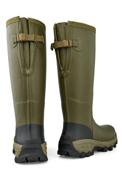 buty Game Tracker 10 Dark Brown widok z tyłu na cholewkę