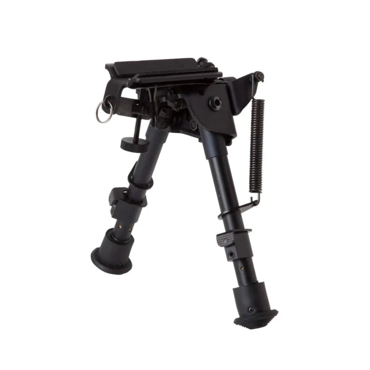 gumowe stopki dwójnogu Firefield Compact 6-9 podczas pracy na stole strzeleckim