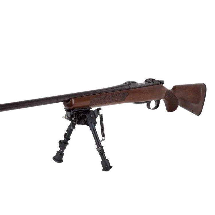 bipod Firefield Compact 6-9 FF34023 zamontowany na karabinie z bączkiem