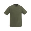 trzy koszulki Pinewood 5447 zielona brąz myśliwski khaki ułożone obok siebie