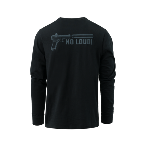 longsleeve Direct Action NO LOUD cotton black widok z tyłu