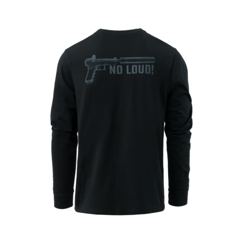 longsleeve Direct Action NO LOUD cotton black widok z tyłu