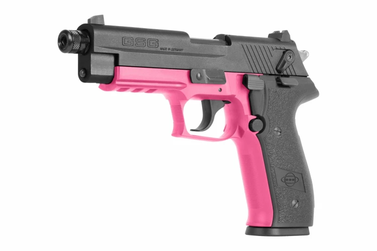 GSG Fire Fly Pink z gwintowaną lufą – ujęcie frontowe