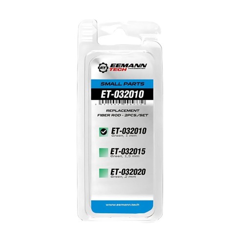 światłowód Eemann Tech 2 szt 1mm zielony na białym tle