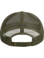 siatkowa wstawka z tyłu czapki Blaser Leather Badge ciemna oliwka