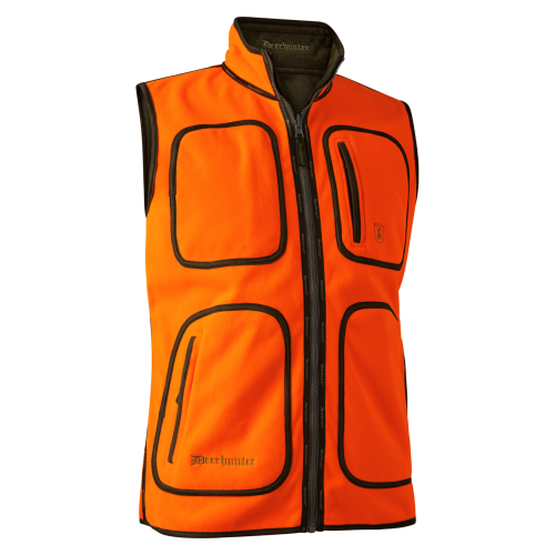 kamizelka Deerhunter Gamekeeper 4525 dwustronna L widok z przodu w kolorze pomarańczowym