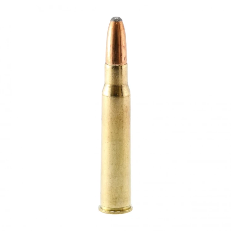 zbliżenie na pocisk SP w naboju 8x57JS Norma Whitetail