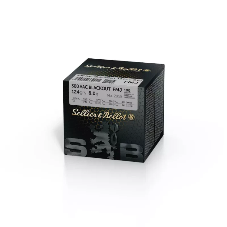 amunicja 300AAC Blackout Sellier &amp; Bellot 8,00 g 124 gr FMJ opakowanie 100 sztuk