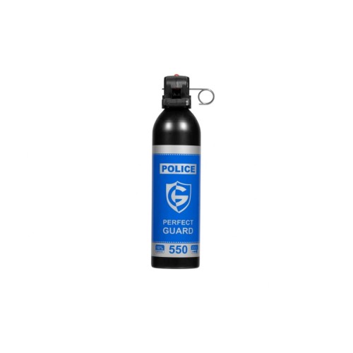 duża butla gazu pieprzowego Police Perfect Guard 550 ml na białym tle