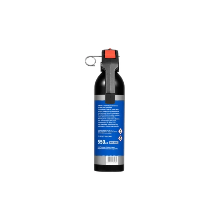 gaz pieprzowy Police Perfect Guard 550 ml żel trzymany w dłoni ochroniarza