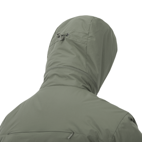 kurtka HUSKY Tactical Winter Jacket widok z tyłu z uniesionym kapturem