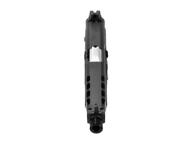 widok z góry na zamek i przyrządy celownicze pistoletu M&amp;P9L Performance Center 4,5 mm