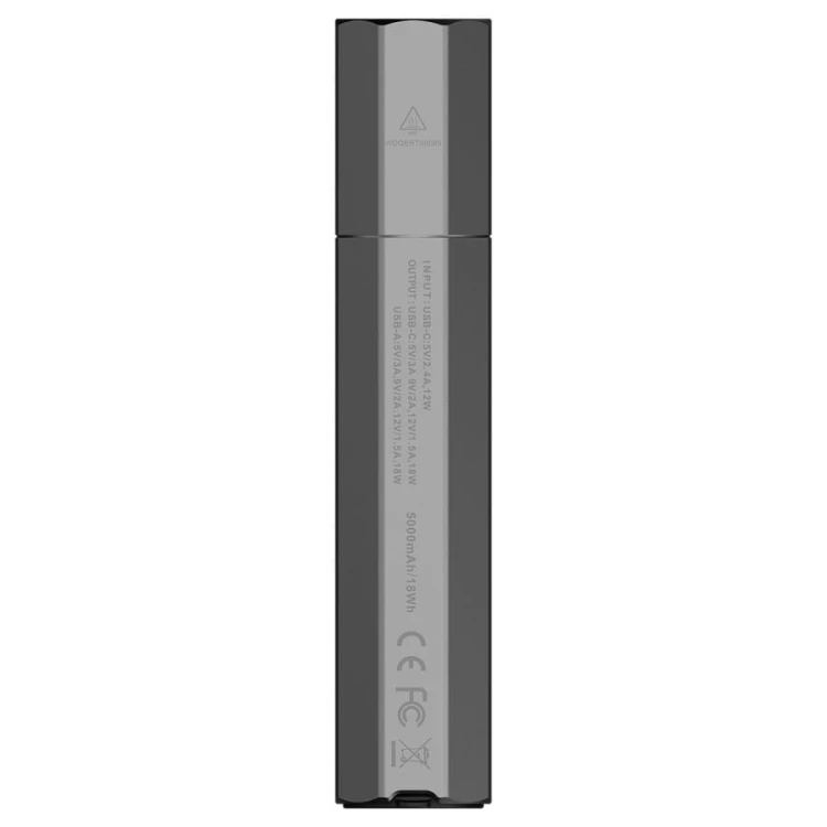Latarka LED Fenix E-CP czarna powerbank – widok z przodu