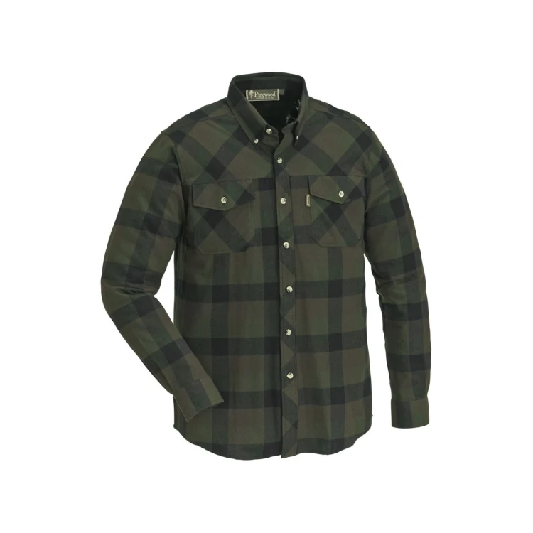 Koszula Lumbo Pinewood 9525 Green Black S – widok z przodu