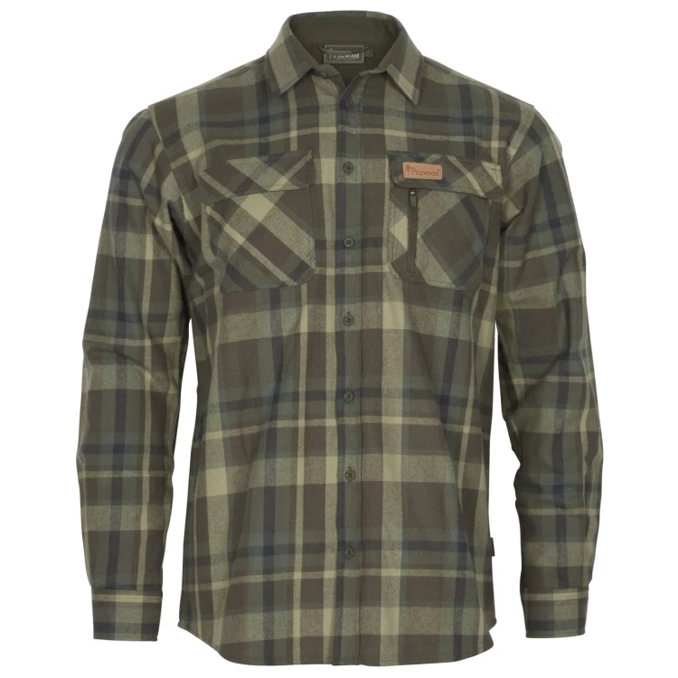 Koszula Pinewood Lappland Flannel 5487 Green Brown M – widok z przodu