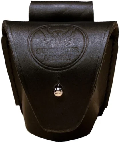 Kabura na bęben rewolwerowy czarna skóra ładownica – widok ogólny