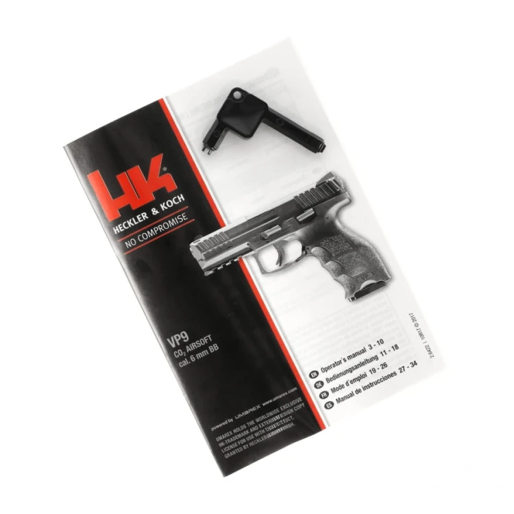 Pistolet Wiatrówka H&amp;K VP9 GBB 6mm ASG CO2
