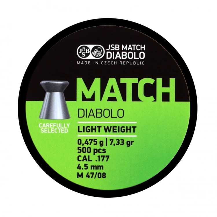 Śrut Diabolo JSB Match Light 4,50/ 500 0,475g/7,33g