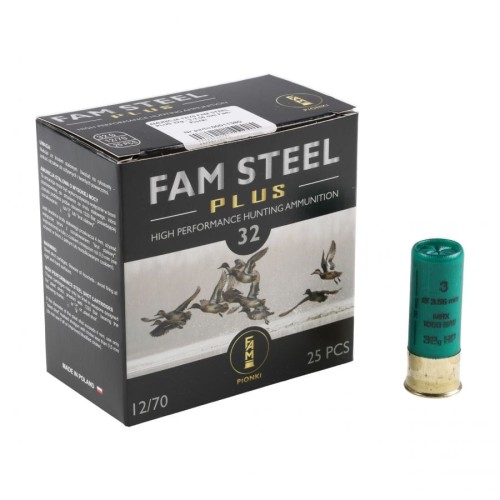 Amunicja 12/70 FAM Pionki Steel plus 3-3,56 32G