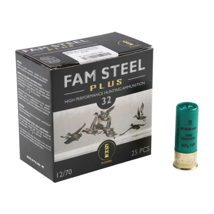 Amunicja 12/70 FAM Pionki Steel plus 3-3,56 32G