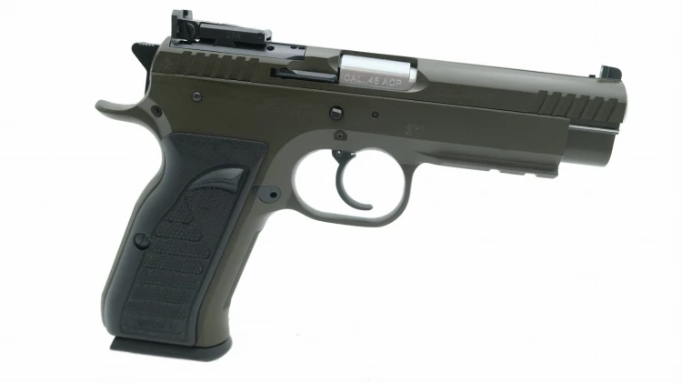 pistolet Tanfoglio Tactical zielony 45 ACP