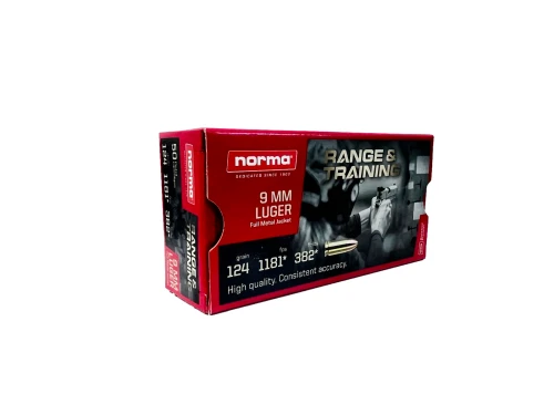 Amunicja Norma CTG FMJ 8,0G 9mm Luger