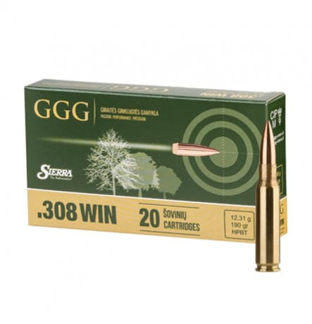 Amunicja GGG 12,31g 190gr HPBT GPX17 308Win