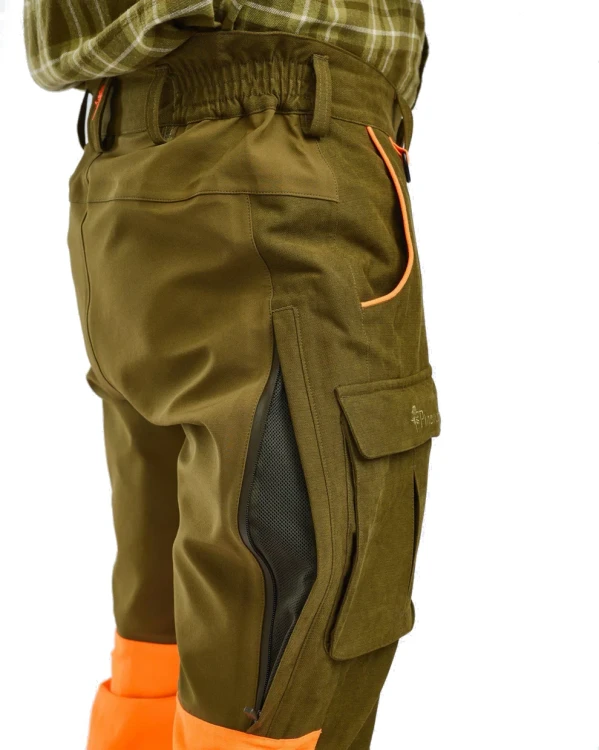 Spodnie pinewood Furudal 5919 OliveGr/Orange C56