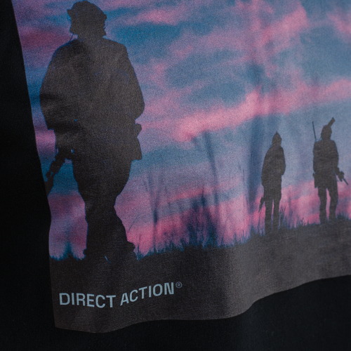 Koszulka bawełniana Direct Action Sunset Czarna XL
