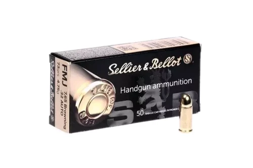 Amunicja S&amp;B 4,75g FMJ 7,65 Browning / 7,65x17 / 32ACP