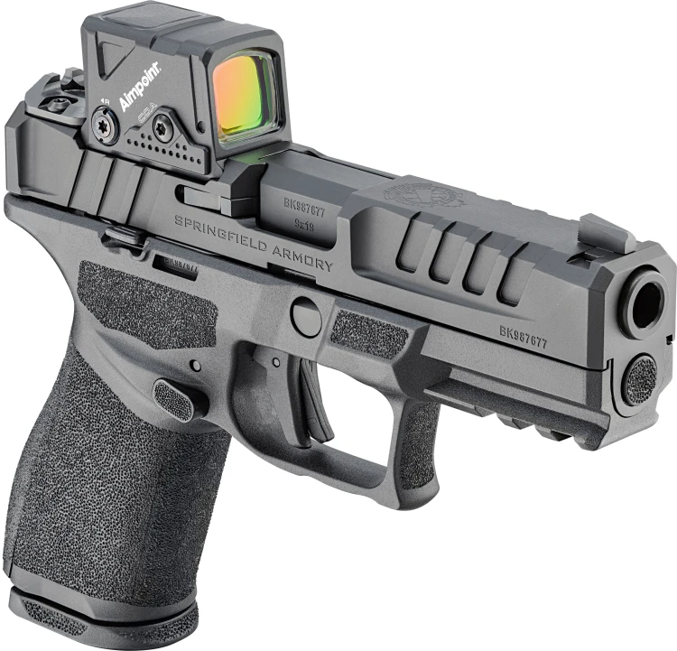 Pistolet HS Echelon Compact 4" COA 9mm Luger; czarna muszka i szczerbinka + kolimator Aimpoint COA Red Dot