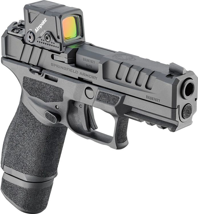 Pistolet HS Echelon Compact 4" COA 9mm Luger; czarna muszka i szczerbinka + kolimator Aimpoint COA Red Dot