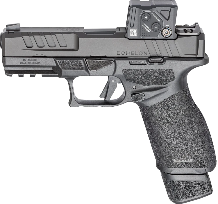 Pistolet HS Echelon FC 4" COA 9mm Luger HS-Echelon 4.0FC COA; czarna muszka i szczerbinka + kolimator Aimpoint COA Red Dot