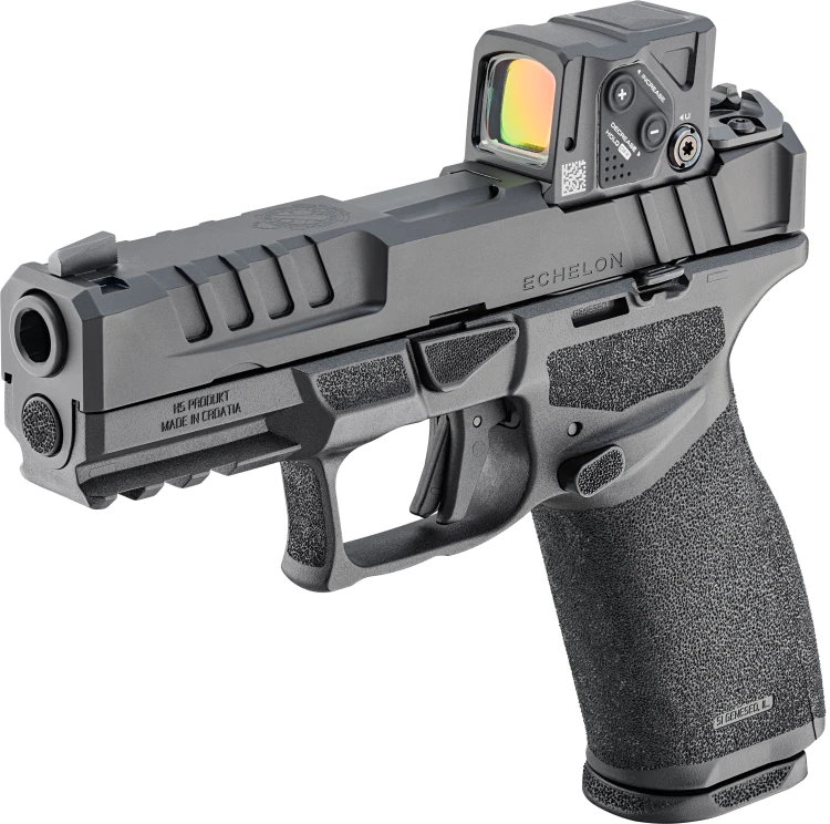 Pistolet HS Echelon FC 4" COA 9mm Luger HS-Echelon 4.0FC COA; czarna muszka i szczerbinka + kolimator Aimpoint COA Red Dot