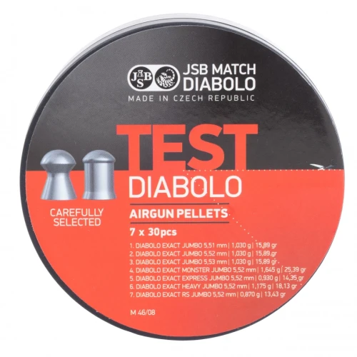 Śrut JSB Tester 5,5mm 210szt zestaw