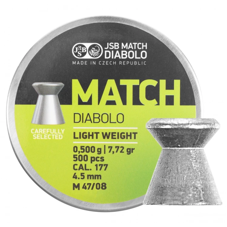 Śrut diabolo JSB Match Light 4,50 500szt płaski