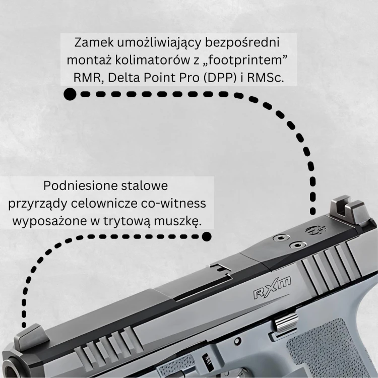 Pistolet Ruger RXM 4,5" OR gwint 19412 9mm luger