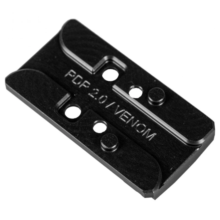 Detail spodu płytki pasującej do wycięcia Optic Ready Walther PDP
