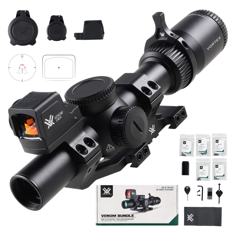 Zestaw taktyczny Vortex AR: Luneta Venom 1-6x24 AR-BDC3 MOA, Kolimator Venom 3 MOA, Montaż Cantilever 30 mm