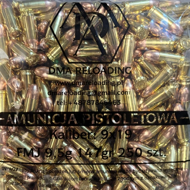 AMUNICJA 9MM LUGER DMA 9,5G FMJ