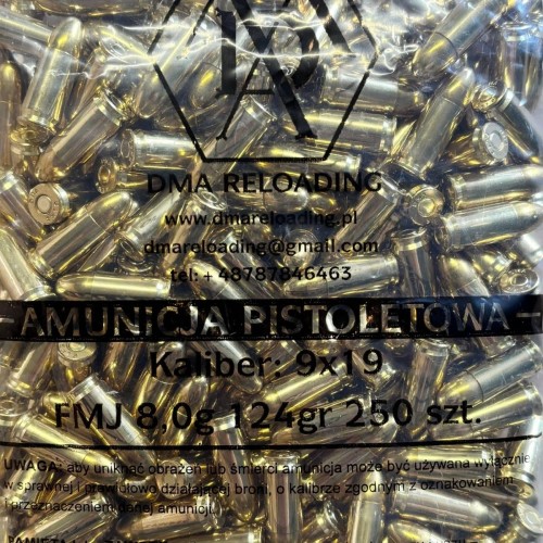AMUNICJA 9MM LUGER DMA 8,0G NOWA FMJ