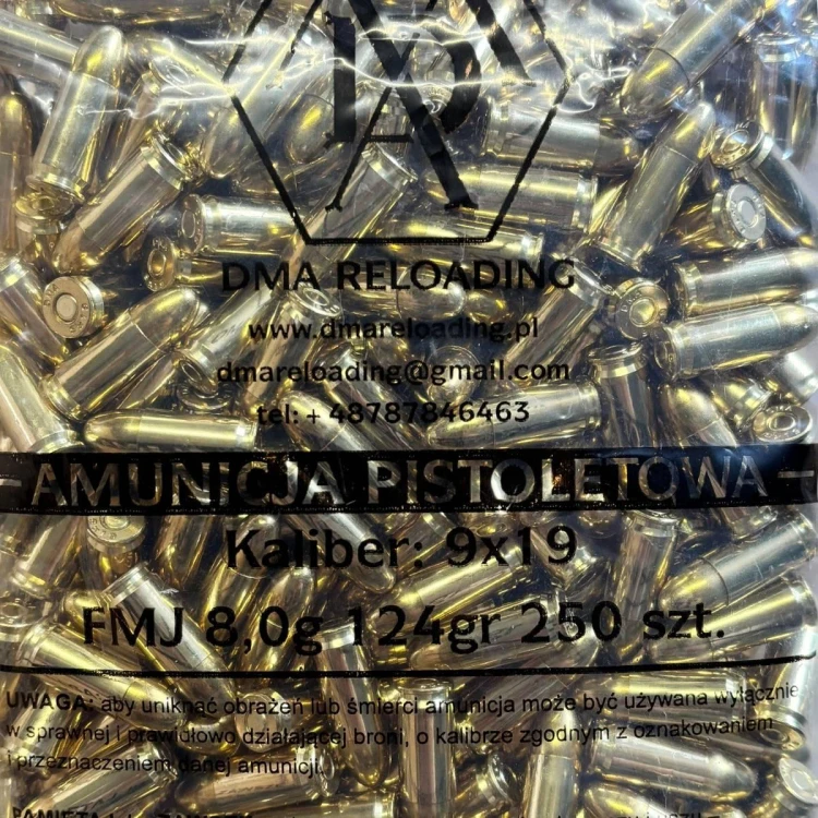 AMUNICJA 9MM LUGER DMA 8,0G NOWA FMJ