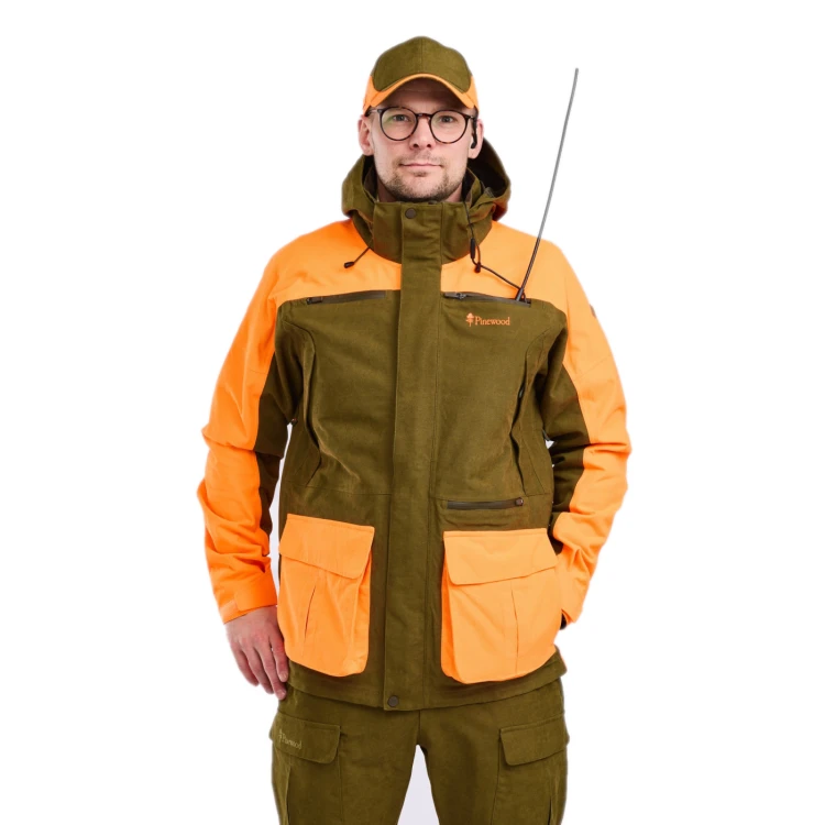 Kurtka pinewood Furudal 5918 OliveGr/Orange