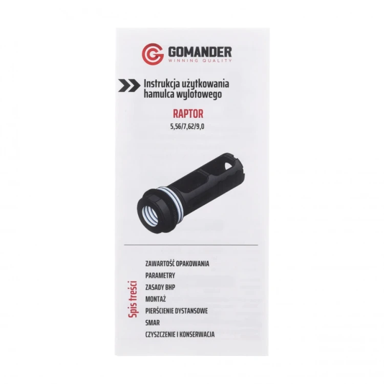 Hamulec wylotowy Gomander Raptor 7,62 M15x1 czarny