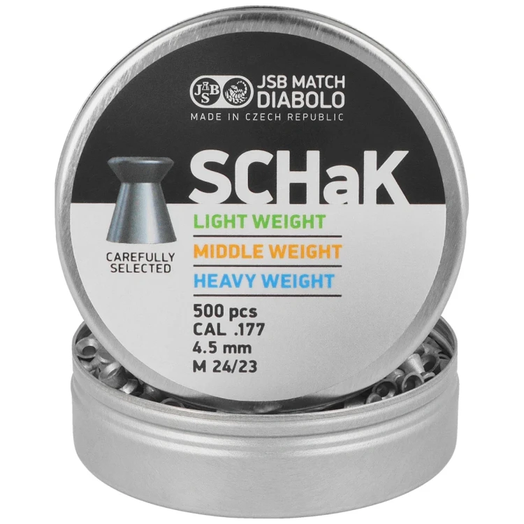 Śrut diabolo JSB SCHaK Light 4,50 500szt płaski
