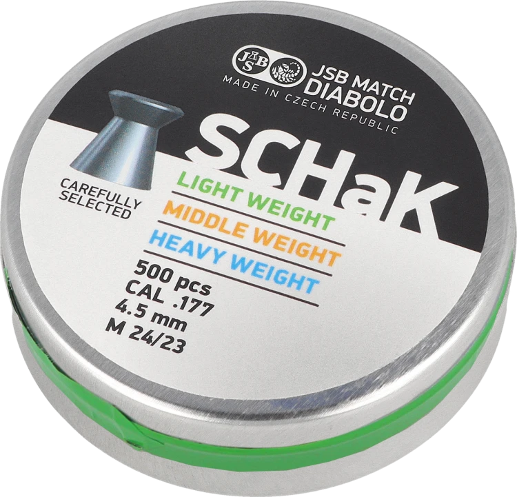 Śrut diabolo JSB SCHaK Light 4,50 500szt płaski