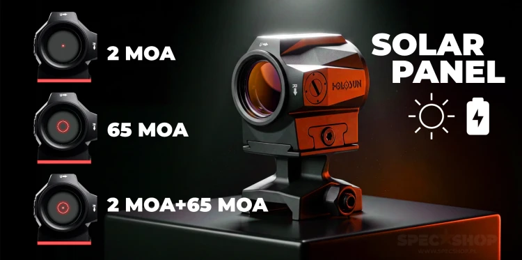 Kolimator Holosun SCRS-MRS-RD Red Dot solar