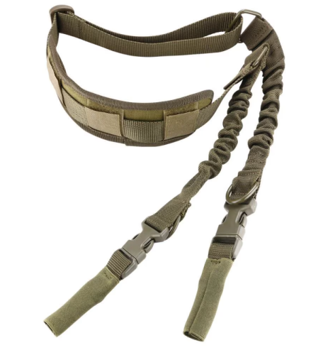 Zawieszenie Taktyczne dwupunktowe Cytac Olive V2 – widok z boku.